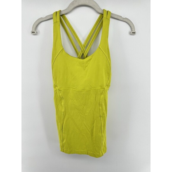 Lululemon Tops - womens lululemon tank top size 6 strappy built in bra (no pads)